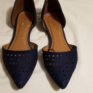 Dark midnight blue Flats